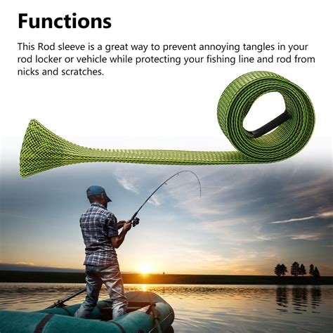 10Pcs 67 Fishing Spinning Rod Sock Covers Braided Mesh Rod Protector