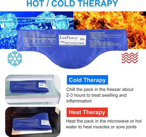 LotFancy Neck Ice Pack Wrap Hot Cold Therapy For Shoulders Cervical Medical Cooling Gel