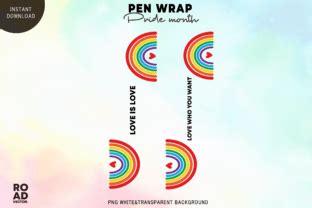 Gay Pride Month Rainbow Pen Wrap Bundle Graphic By Roadvector Creative Fabrica