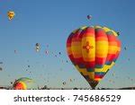 Hot Air Balloon Above The Cityscape Of Albuquerque New Mexico Image Free Stock Photo Public
