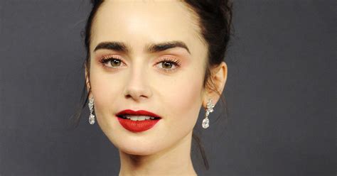 Lily Collins Glitter Eyeshadow Trend Gold Metallic Eyes