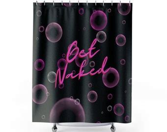 Get Naked Shower Curtain Bathroom Decoration Curtain Funny Bathroom Curtain Etsy