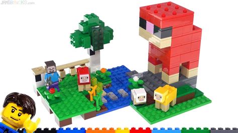 Lego Minecraft The Wool Farm Review 21153 Youtube