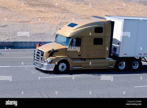 Modern Semi Truck Streamlined Design With Comfortable Cabin And A