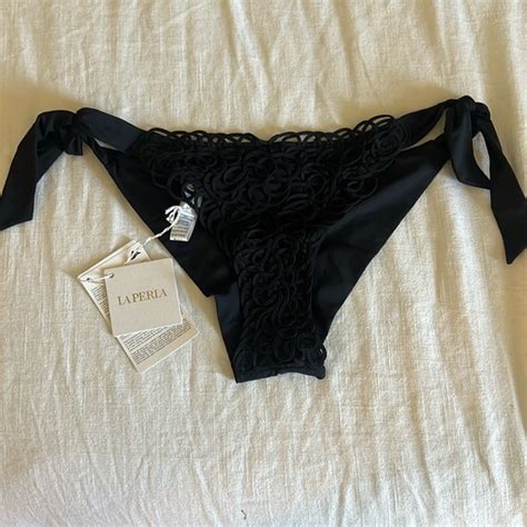 La Perla Swim La Perla Bikini Ribbon Bottom Brief Black Poshmark
