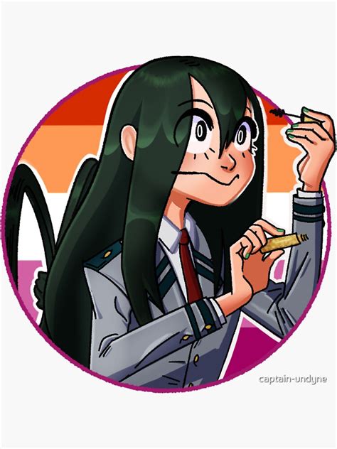 Lesbian Flag Tsuyu Asui Sticker For Sale By Captain Undyne Redbubble