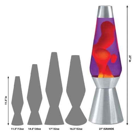 Lava Lamp 16 3 Inch Silver Base Yellow Wax Purple Liquid Canada Retrofestive Ca