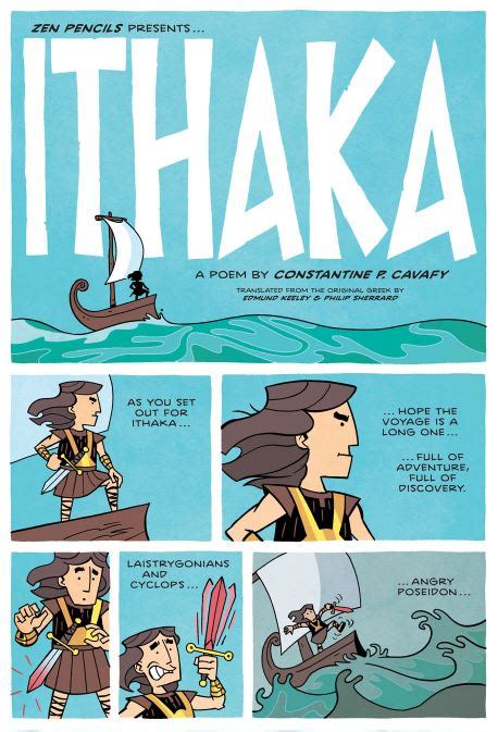 ITHAKA – or the meaning of life – by C.P. Cavafy in a beatiful cartoon ! - La Villa e Bella