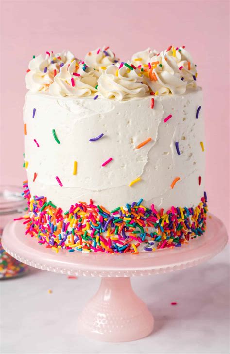 Funfetti Layer Cake With Buttercream Frosting Moore Or Less Cooking