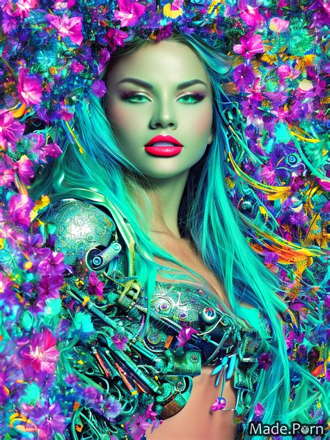 Porn Image Of Fantasy Armor Cyan Teal Alien Planet Glass Neon Digital Art Created By AI