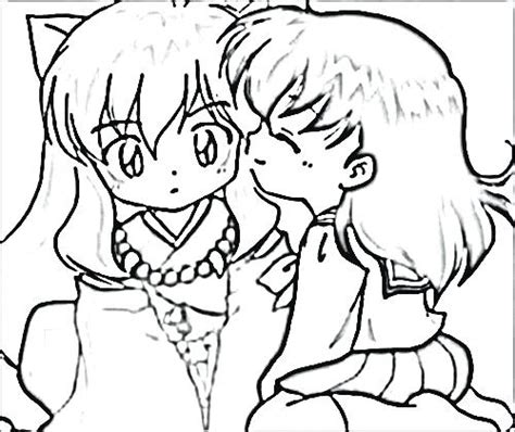 Inuyasha Coloring Pages Kagome Coloring Pages