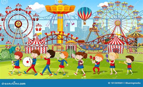 Themepark Drawing Vector Illustration Clip Art | CartoonDealer.com ...