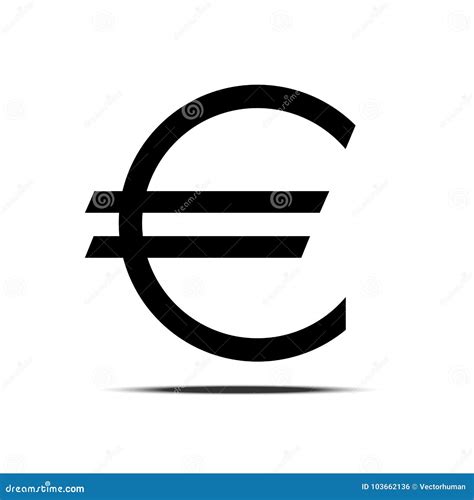 Euro sign vector icon stock vector. Illustration of internet - 103662136