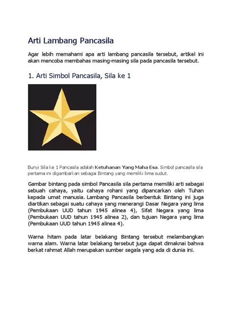 makna simbol bintang pancasila  agama spiritualitas