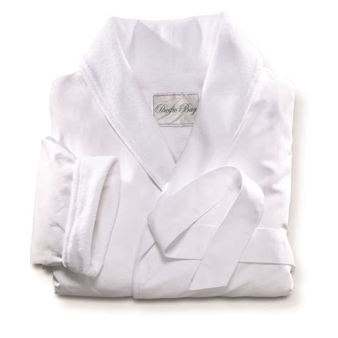 Guestsupply Us Microfiber Shawl Collar Robe With French Terry Lining