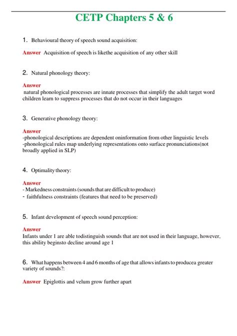 2024 CETP Chapters 5 & 6 | Actual Questions and Verified Answers