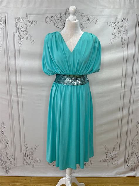 1970s Disco Sequin Marjon Couture Dress – Voluptuous Vintage
