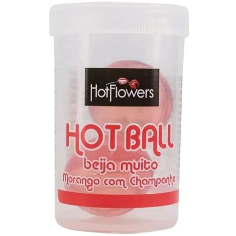 Hot Ball Bolinhas Explosivas HotFlowers Beija Muito Morango