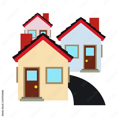 Houses emoji vector Stock Vector | Adobe Stock