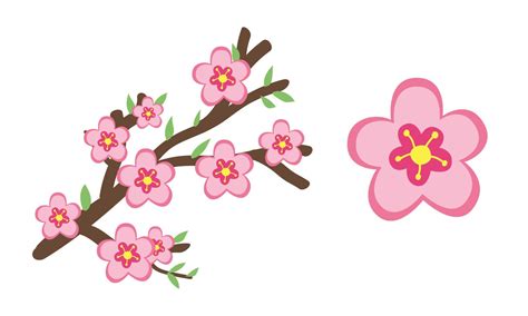 Chinese New Year Festival Peach Blossom Clipart Simple Cute Pink