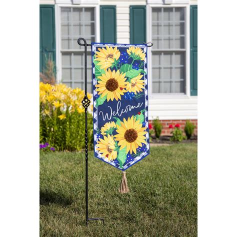 Sunflower Welcome Textile Decor Garden Flag | Fly Me Flag