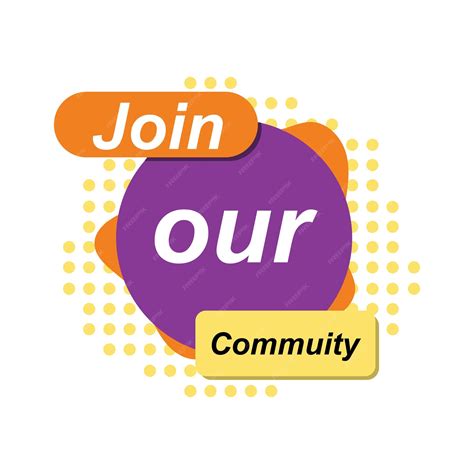 Premium Vector | Join our community invitation bright banner ready