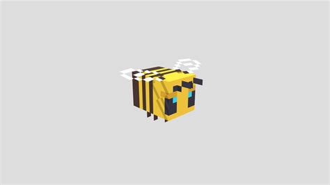 Minecraft Bee Bare Bones Download Free 3d Model By Valtury