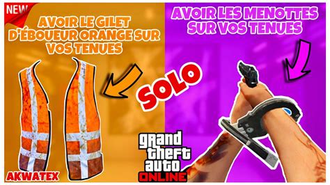 SOLO AVOIR LES MENOTTES ET LE GILET DÉBOUEUR ORANGE SUR VOS TENUES