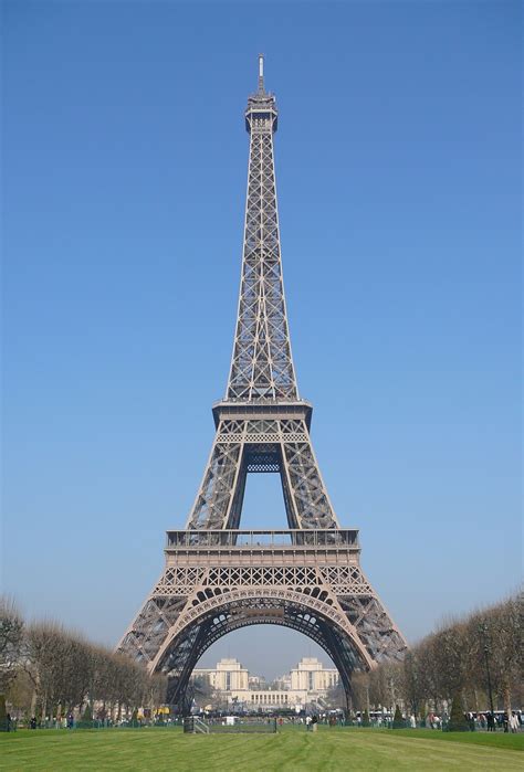eiffel tower paris blue sky  image