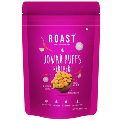 Jowar Puff Peri Peri Roasted Not Fried Gluten Free High In