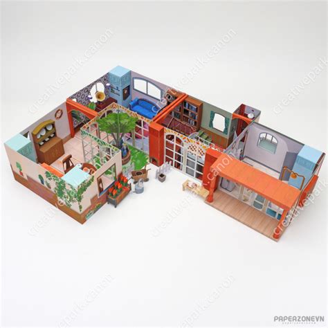 Doll house Miniature world (Interior house / Bedroom) | Paperzone VN