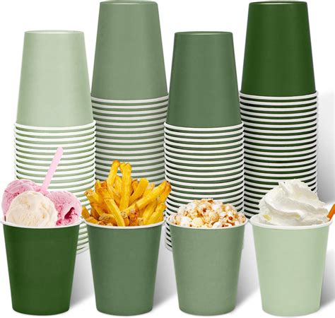 Amazon Aimfun Pcs Sage Green Paper Cups Oz Disposable Coffee