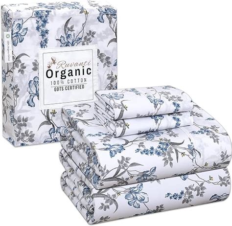 Amazon Ruvanti Organic Cotton Sheets Full Size Bed Sheets