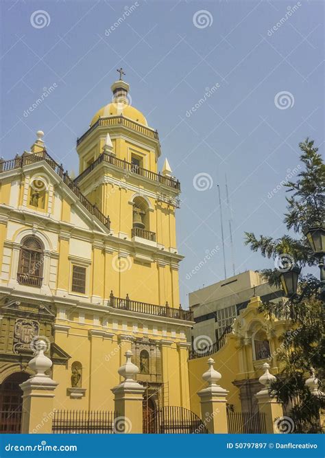 Colonial Style Church in the City of Lima Stock Image - Image of ornate