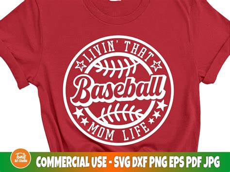 Baseball Mom Life Svg Livin That Baseball Mom Life Svg Etsy