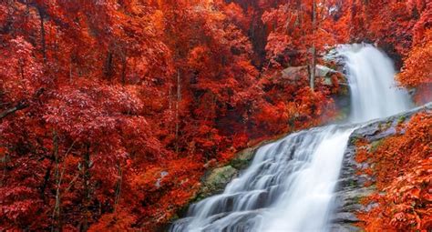 Premium Photo Banner Colourful Of Huay Sai Leung Waterfall Is A