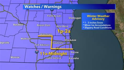 Winter Weather Advisory Issued For Se Wisconsin Tuesday Fox6 Milwaukee