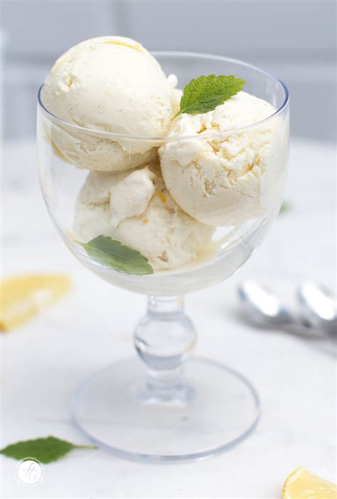 Zitroniges Ricotta Vanille Eis So Cremig Aus Nur 5 Zutaten Und Ganz