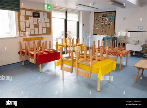 classroom student primary group tables  res stock photography