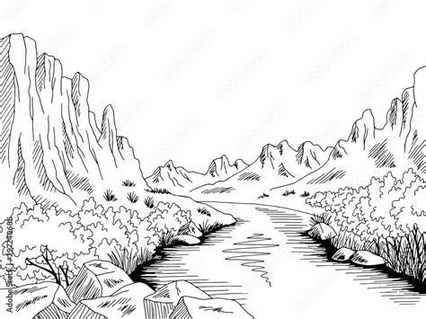 River Clipart Black And White