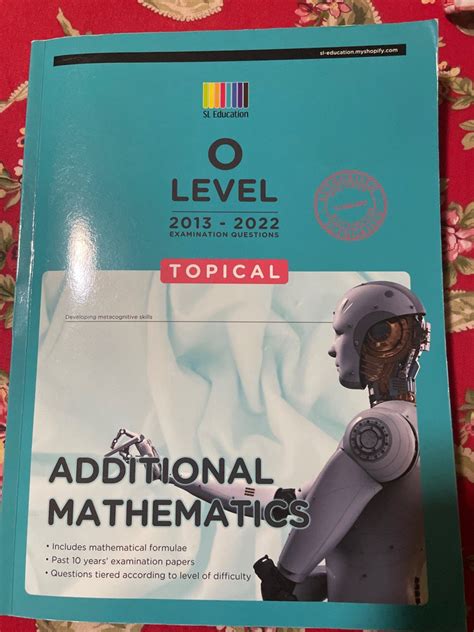 O Level Additional Mathematics Topical Tys 2013 2022 Hobbies And Toys Books And Magazines