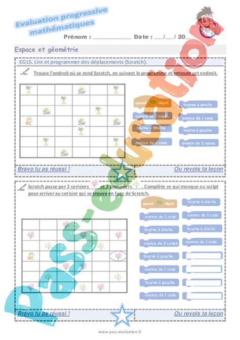 Evaluation progressive par compétences Se repérer se déplacer sur un