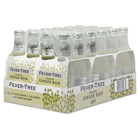 Fever Tree Light Ginger Beer 68 Fl Oz Pack Of 24 Premium Low