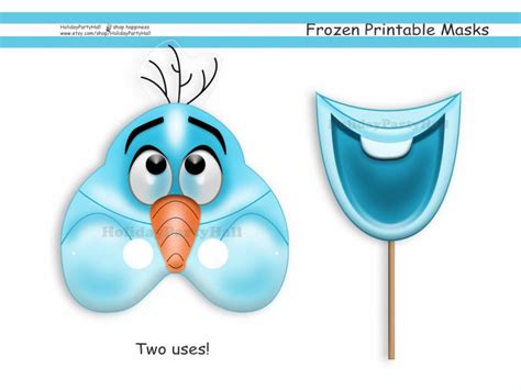 Best Images Of Olaf Printable Mask Olaf Frozen Face Mask Printables