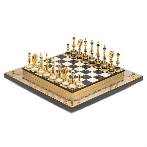 Шахматы из бронзы и натуральных камней Долерит и Мрамор с гравировкой ...