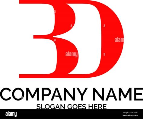 Bd Logo Letter Design Template Element Stock Vector Image Art Alamy