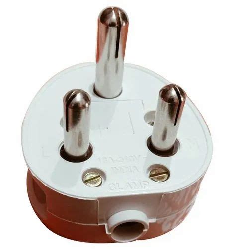 White Plastic Electric Pin Plug Top For Electrical Fitting At Rs