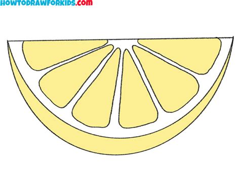 draw  lemon slice easy drawing tutorial  kids