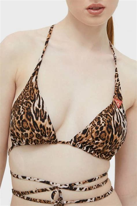 Guess Leoparl Ba Lama Detayl Kar Labilir Dolgulu Removable Gen Bikini St Bikini St E