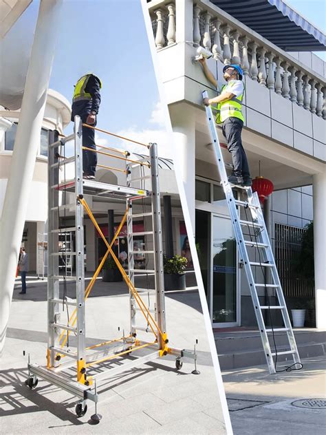 Andamio De Aleaci N De Aluminio Elevaci N Escalera Telesc Pica Escalera